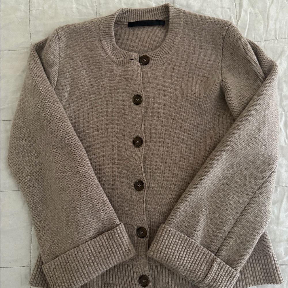 Jenni Kayne Cooper Cardigan in Taupe Size Small EUC